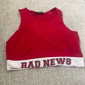 Red crop top